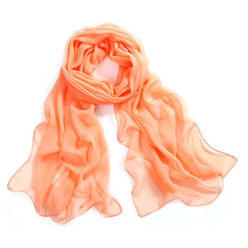 orange chiffon wrap