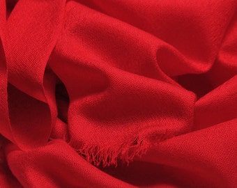 Large Wool Scarf - Red Wool Scarf - Pink Wool Scarf - Orange Red Wool Scarf - 80 Thread Count Wool Scarf - Solid Color Wool Scarf - W2015-1
