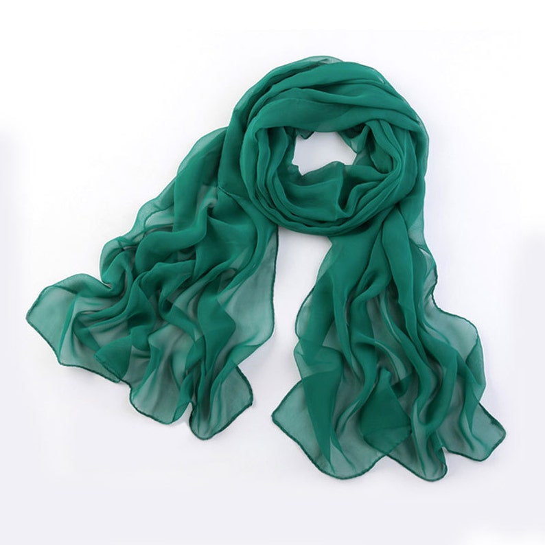 green chiffon shawl