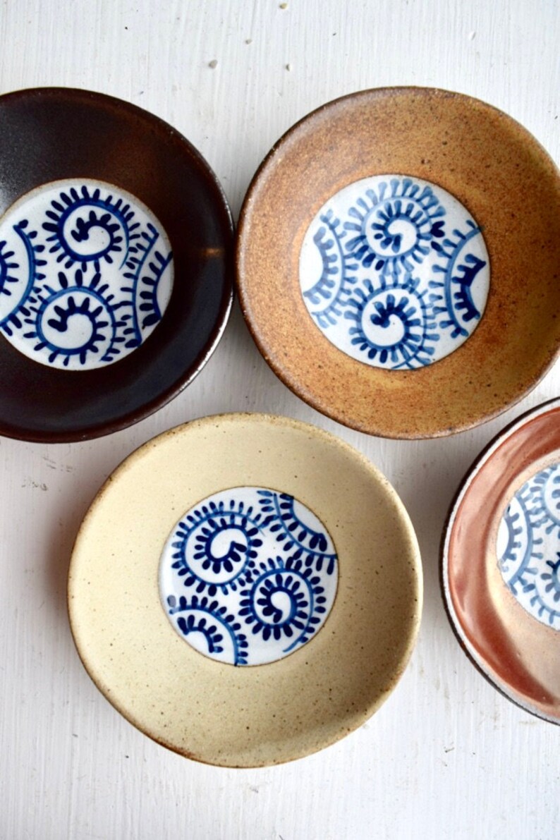 set of 4 Small Ceramic Dishes