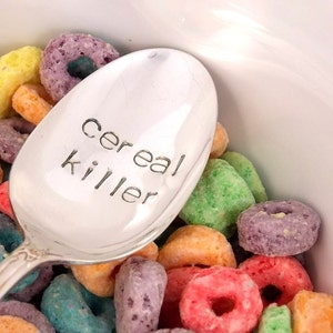 christmas gifts for husband, gift for him, cereal killer spoon, cereal killer, stocking stuffers for men, husband gift