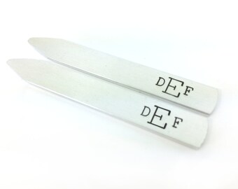 Personalized gifts for men, Custom Collar Stays, anniversary gifts for him, shirt stays, gift under 30, monogrammed gifts