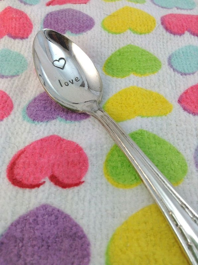 Gift Under 20 Baby Shower Personalized Gift love Hand Stamped Baby Spoon Baby gift