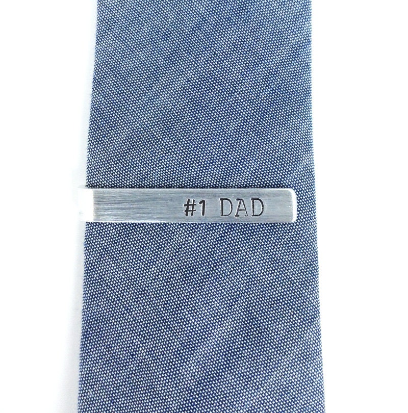 Tie clips men first fathers day gift tie bar personalized | Etsy