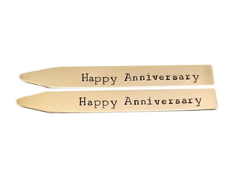 anniversary gifts for men gift for him gift ideas for husband gold collar stays custom collar stays gift ideas for men