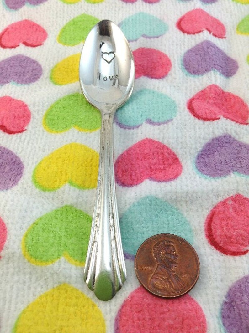 Gift Under 20 Baby Shower Personalized Gift love Hand Stamped Baby Spoon Baby gift