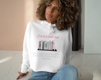 Boekenclub/wijn - Bijgesneden hoodie