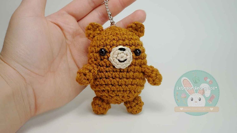 Three Bears Key Ring Amigurumi Crochet Doll