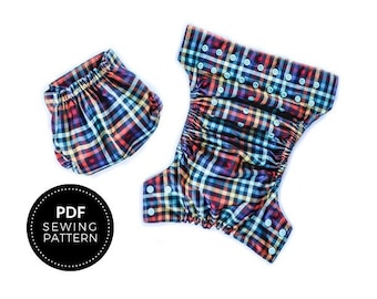 Diaper Cover PDF Pattern - 2 in 1 - The Dynamic Duo by Sew Toot - Reusable Cloth Diaper Cover + Swim Diaper Digital Sewing Patterns