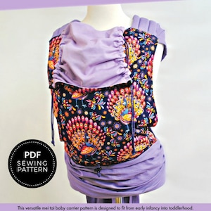 Adjustable Meh Dai Pattern - The Versa -  Cinching Bei Dai Baby Carrier Pattern - Digital PDF Sewing Pattern