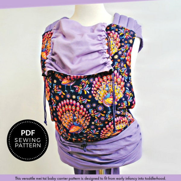 Adjustable Meh Dai Pattern - The Versa -  Cinching Bei Dai Baby Carrier Pattern - Digital PDF Sewing Pattern