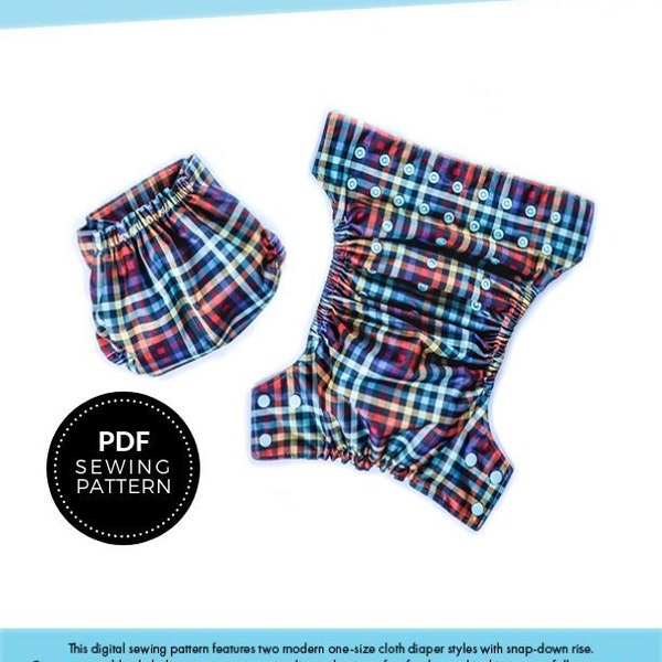 Diaper Cover PDF Pattern - 2 in 1 - The Dynamic Duo by Sew Toot - Reusable Cloth Diaper Cover + Swim Diaper Digital Sewing Patterns