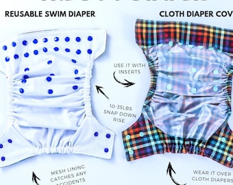 2-in-1 Cloth & Swim Diaper Sewing Pattern – Reusable Cover (PDF Pattern)