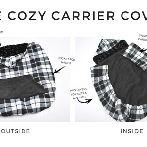 Baby Carrier Cover Pattern Cozy Cover by Sew Toot Baby Carrier Winter Cover Pattern Digital PDF Sewing Pattern image 3