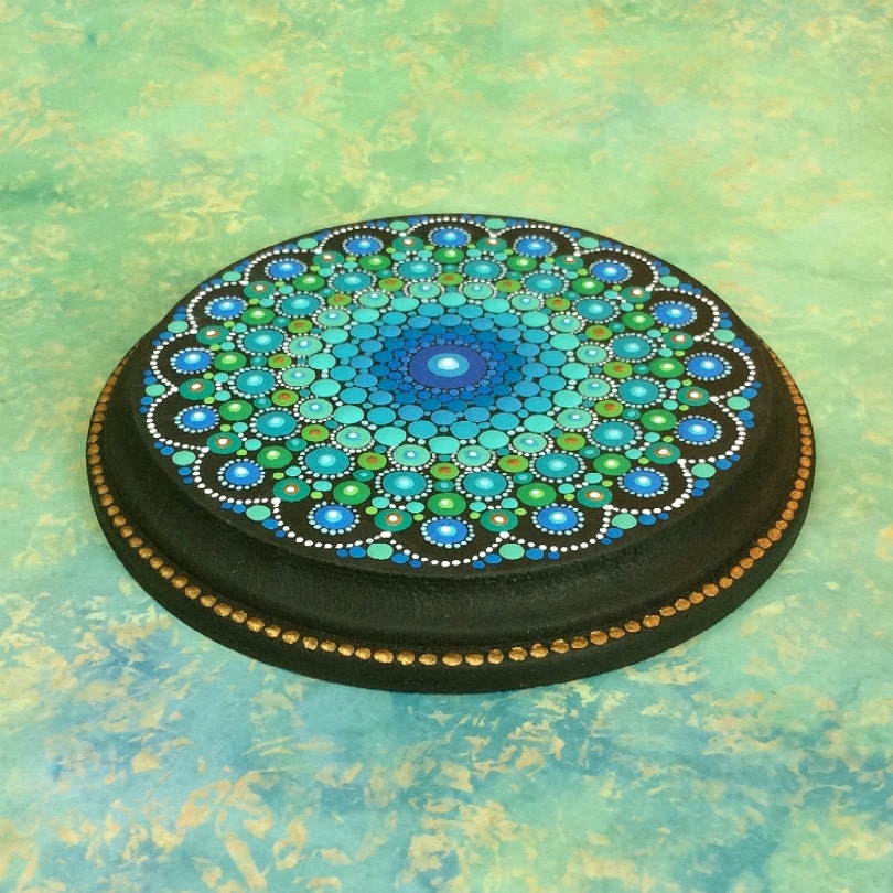 Mandala Wood Panel Large Round Etsy