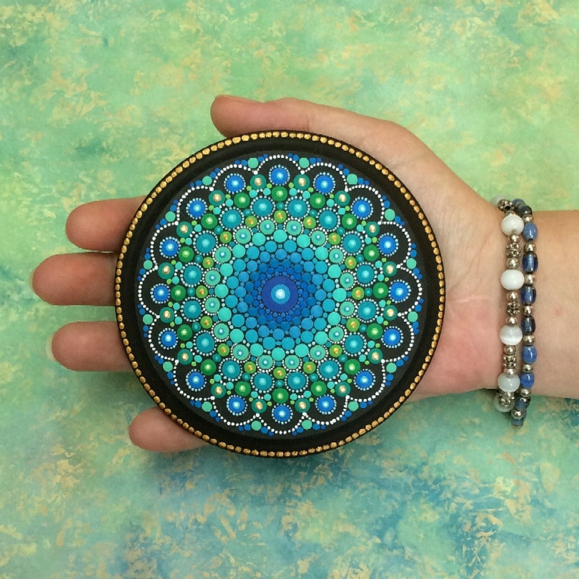 Mandala Wood Panel Large Round Etsy