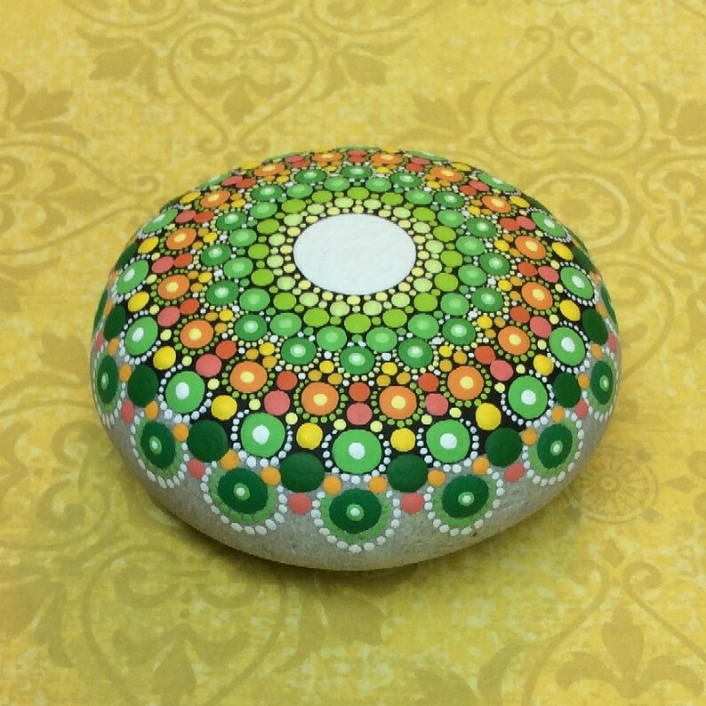 Mandala Stone Large Etsy