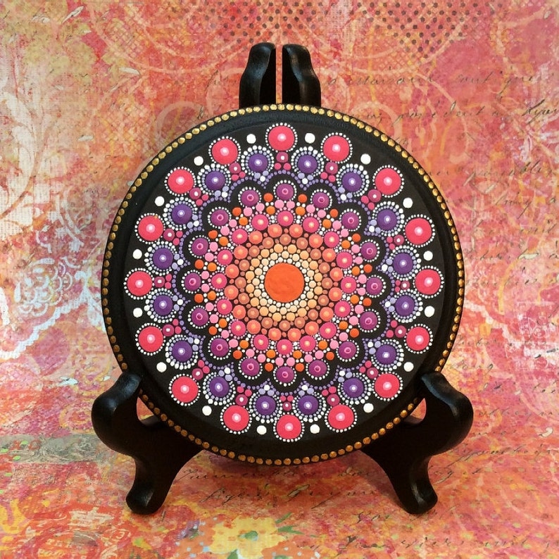 Mandala Wood Panel Large Round Etsy