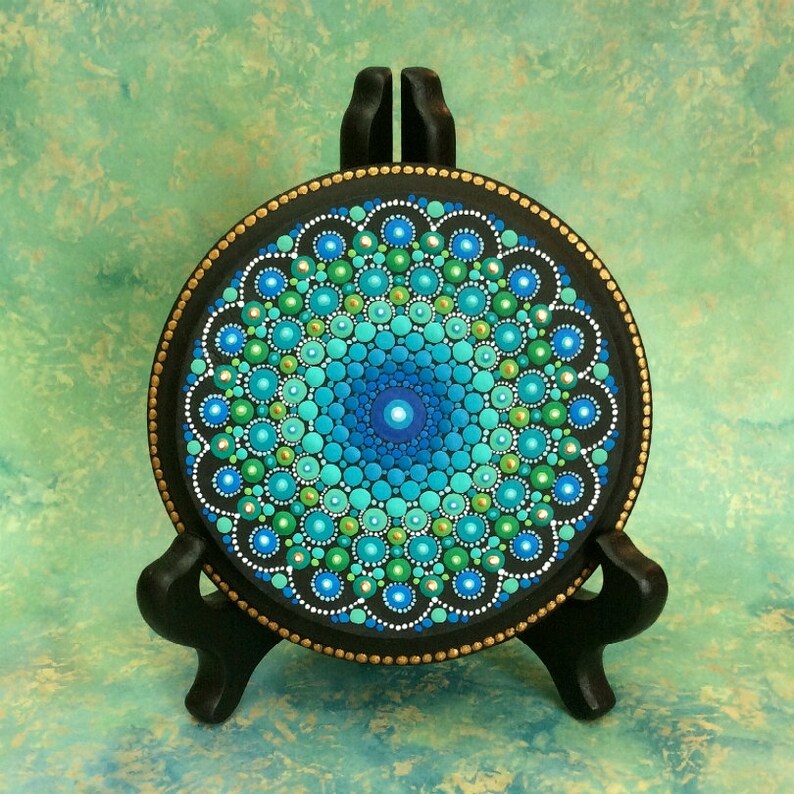 Mandala Wood Panel Large Round Etsy