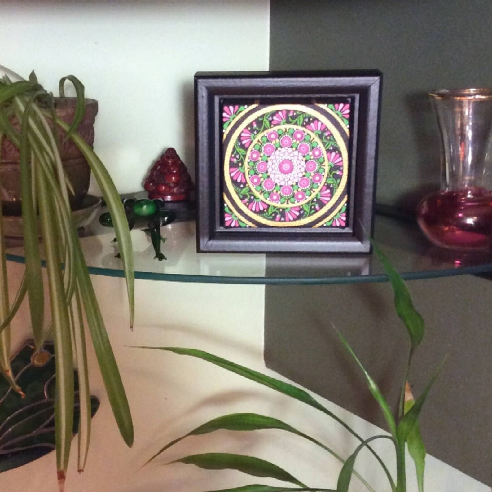 Mandala Framed Painting on Canvas Etsy