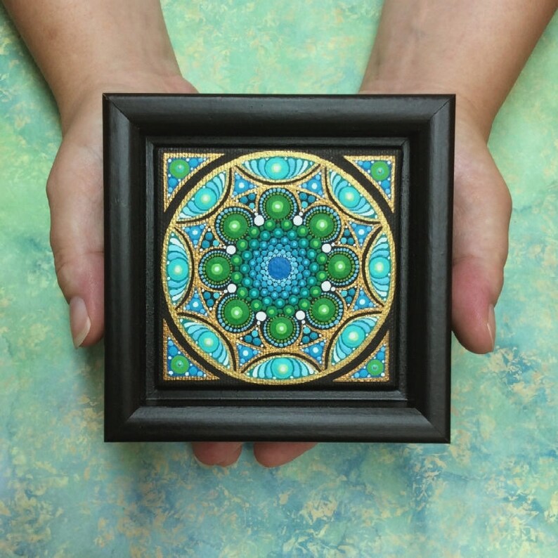Mandala Framed Painting on Canvas Etsy