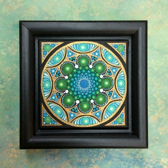 Mandala Framed Painting on Canvas Etsy