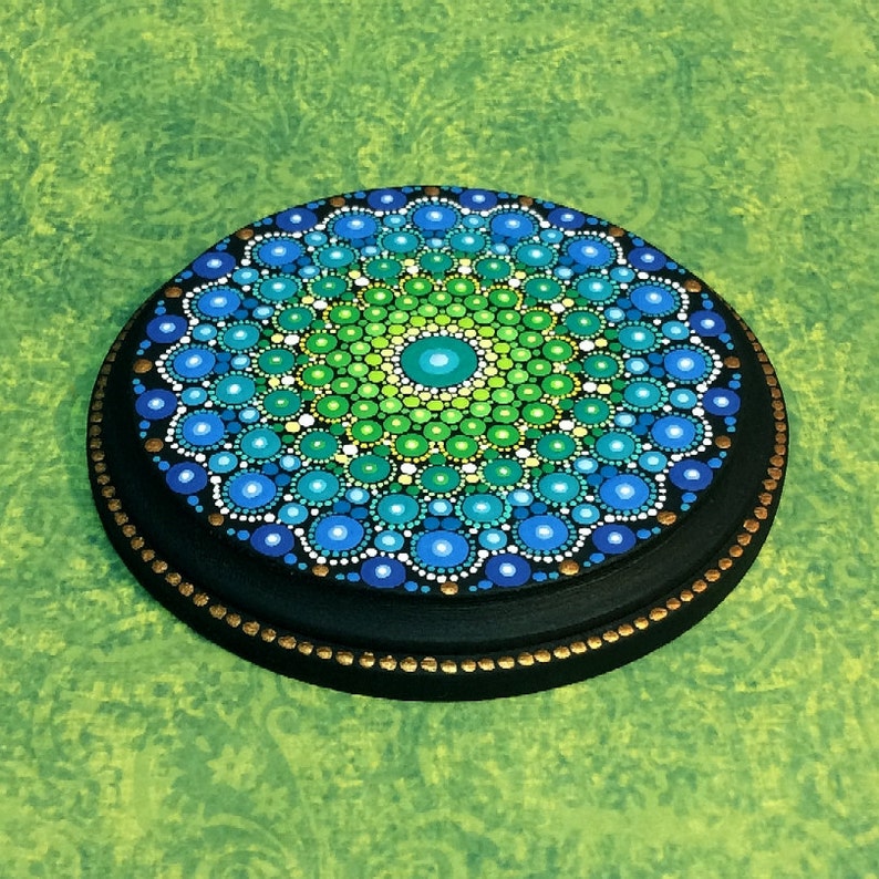 Mandala Wood Panel Large Round Etsy