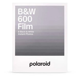 New Polaroid B&W 600 Black and White Film Pack for Polaroid 600 Series Cameras - Brand New In Sealed Package - 8 Photos Eight Pictures