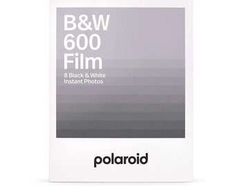 New Polaroid B&W 600 Black and White Film Pack for Polaroid 600 Series Cameras - Brand New In Sealed Package - 8 Photos Eight Pictures