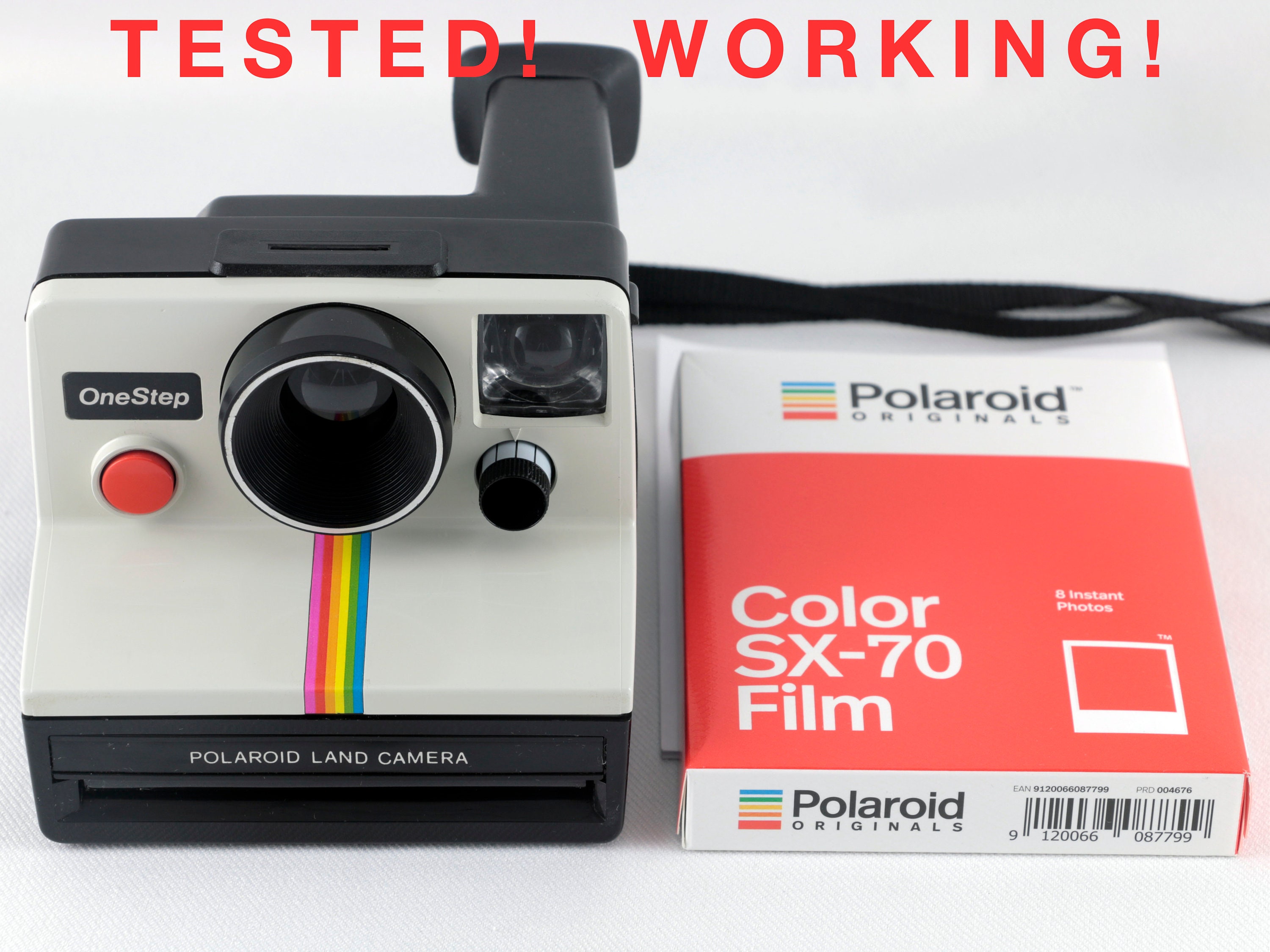 Wet en regelgeving Laatste riem Vintage Polaroid Onestep SX-70 White Rainbow Stripe Instant - Etsy
