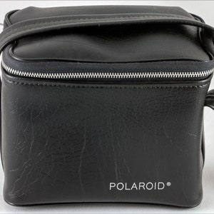 Vintage Genuine Original Polaroid Black Vinyl Camera Shoulder Bag Carrying Case #188 for Polaroid SX-70 Cameras