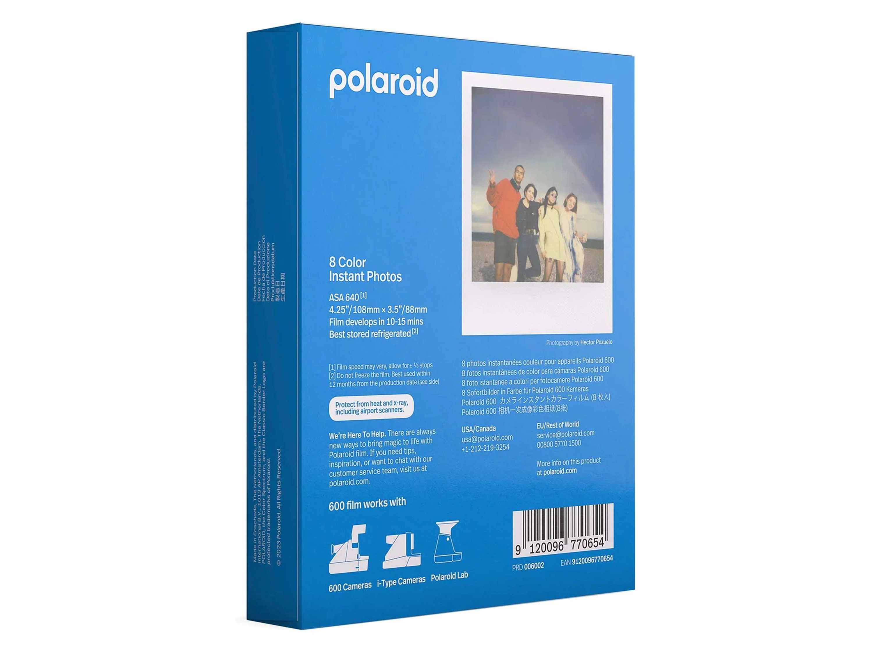New Polaroid Color 600 Film Pack for Polaroid 600 and I-type Series Cameras  Brand New in Sealed Package 8 Photos Eight Pictures 