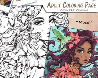 Muse - Adult Coloring Page