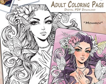 Download Unicorn Adult Coloring Pages | Etsy