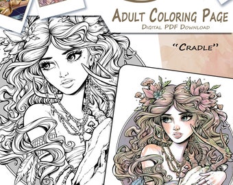 Cradle - Adult Coloring Page