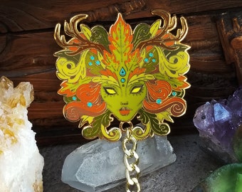 Green Lady/Green Man - Autumn - Enamel Pin