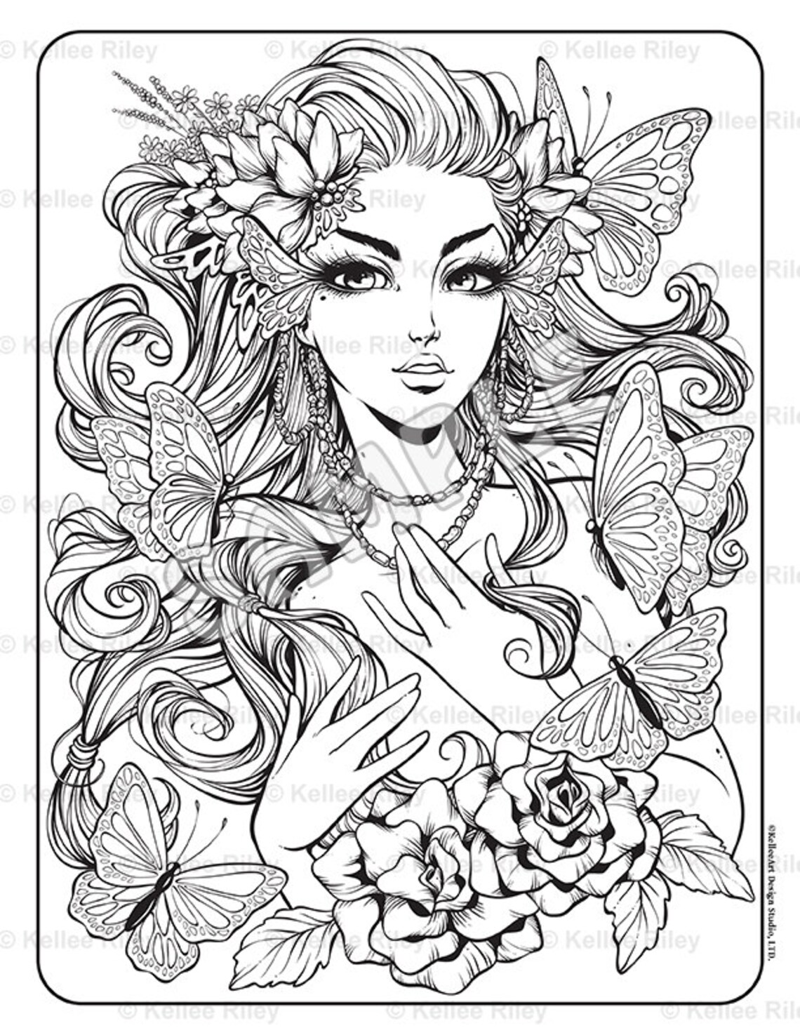 Monarch Adult Coloring Page - Etsy