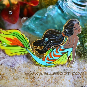 Island Mermaid Hard Enamel Pin