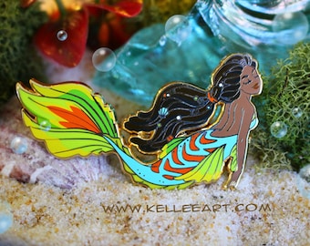 Island Mermaid Hard Enamel Pin