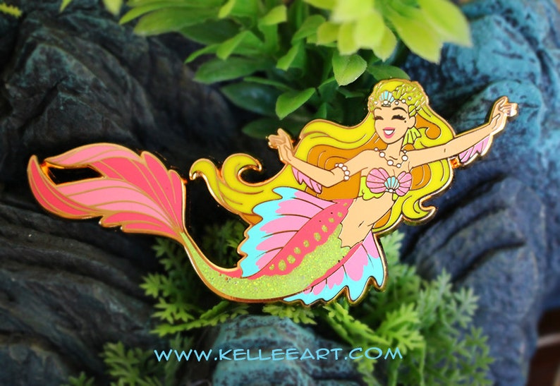 Blonde Mermaid Hard Enamel Pin image 8