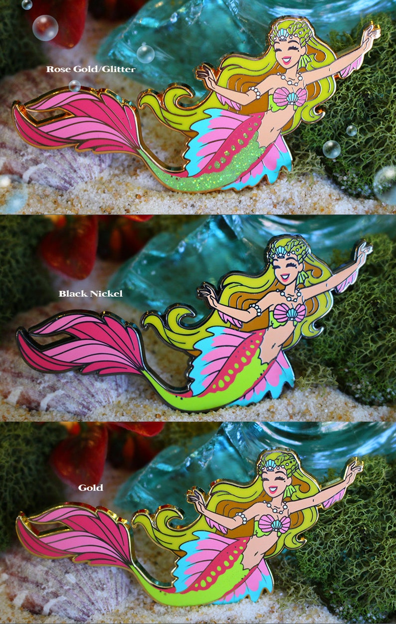 Blonde Mermaid Hard Enamel Pin image 5