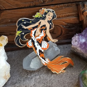 Koi Mermaid Hard Enamel Pin