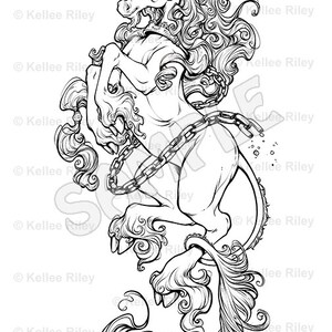 Unicorn Adult Coloring Pages image 2