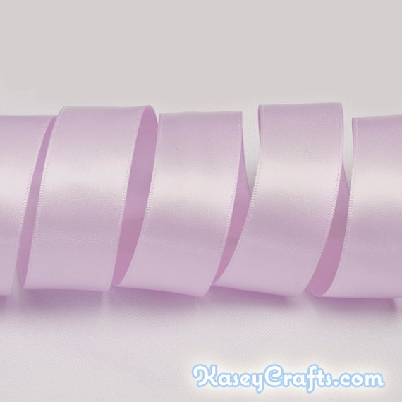 Lilac Mist Purple Ribbon Double Faced Satin Ribbon Widths Available 1 1 2
