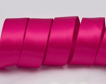 Schönes rotes Band, Doppeltes Satinband, Breite verfügbar: 1 1/2", 1", 6/8", 5/8", 3/8", 1/4", 1/8"