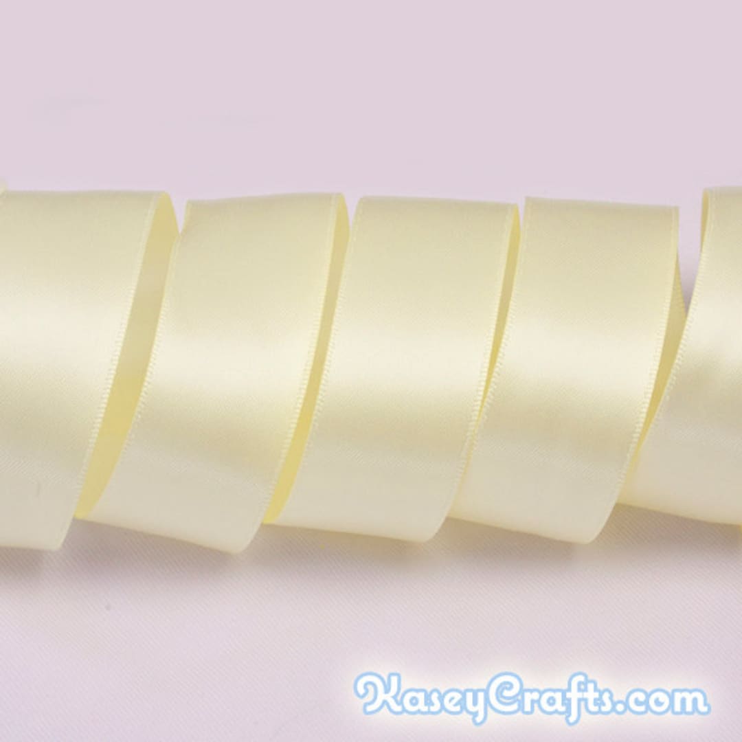 1-1/2 Wide x 50 Yards White Single Faced Polyester Satin Ribbon, White Satin Ribbon Perfect for Wedding Decor, Wreath, Crafts, Gift Wrapping 