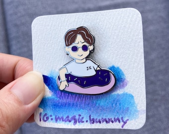 BTS JungKook on donut inspired enamel Pin