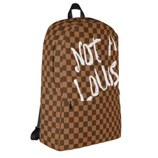 The Sebastian (Not a Louis) Checkered Polyester Laptop Backpack