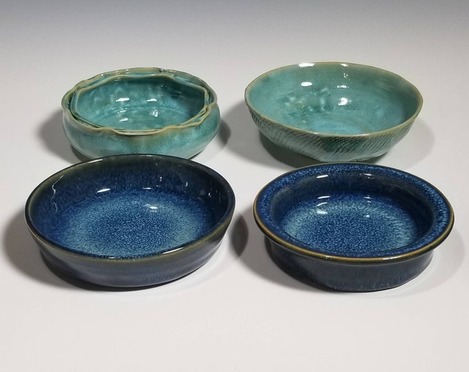 Brush Washers - blues and blue-greens - for Calligraphy and Sumi-e painting