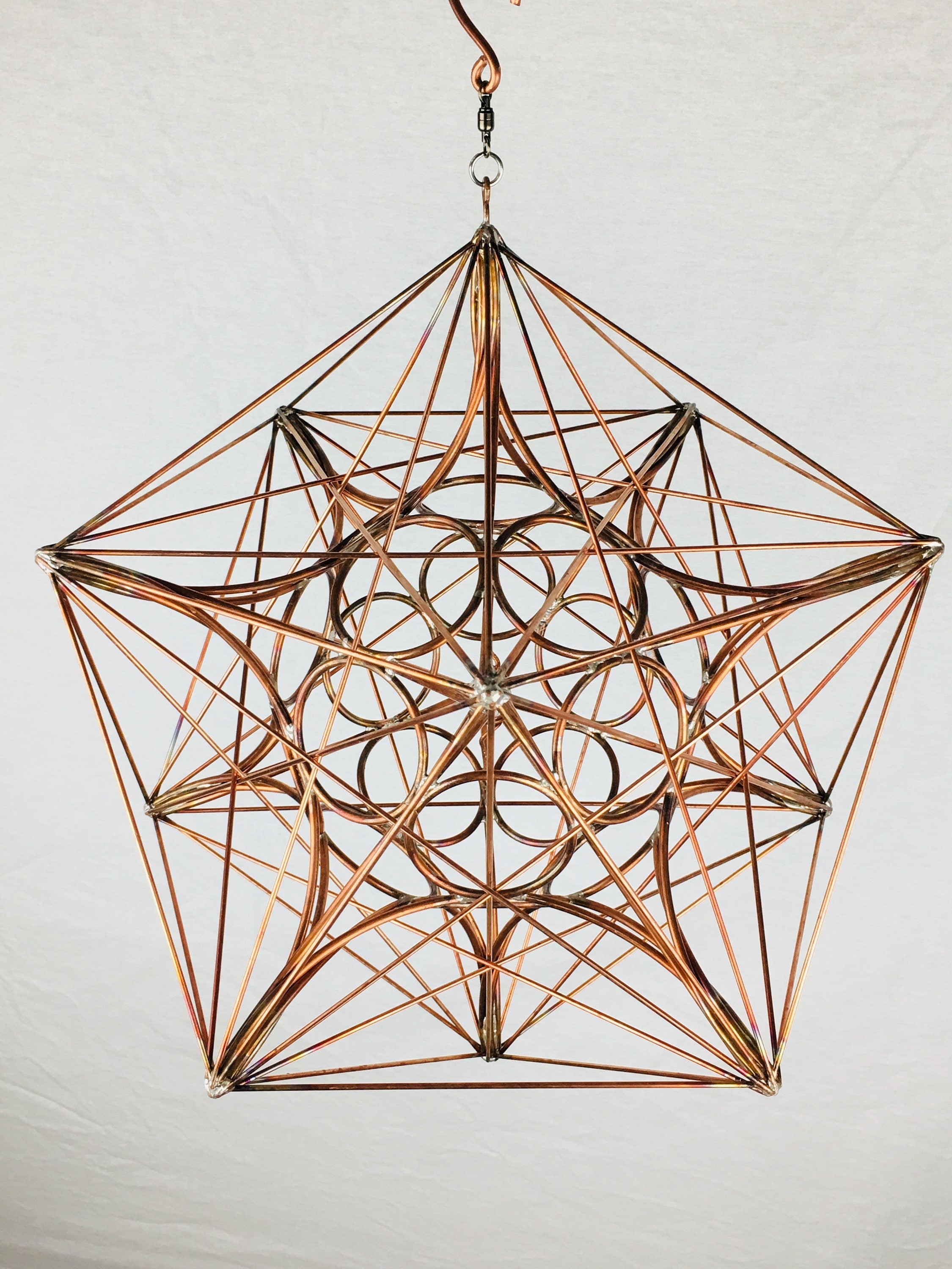 Ful Lost Cubit Tensor Ring GIZA Style Copper Energy Pyramid